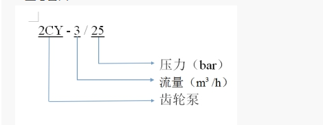 齒輪泵型號(hào)含義